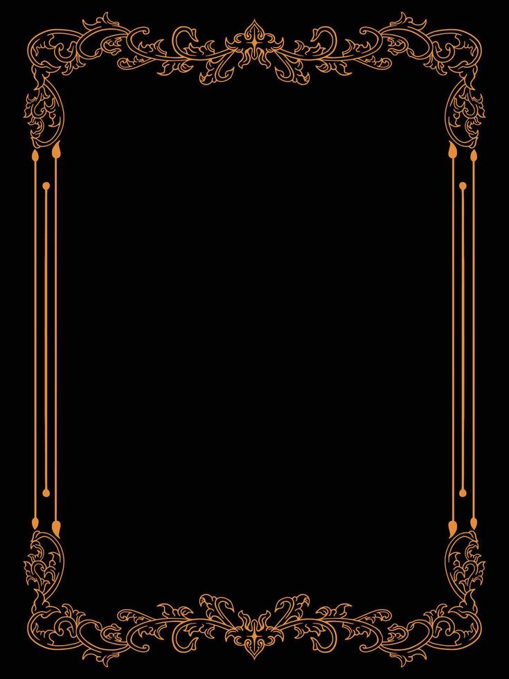 Ornamental Frame Featuring Elegant Botanical Elements vector