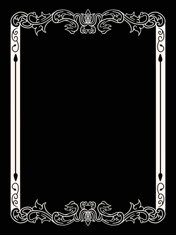 Classic Floral Frame for Decorative Stationery vector
