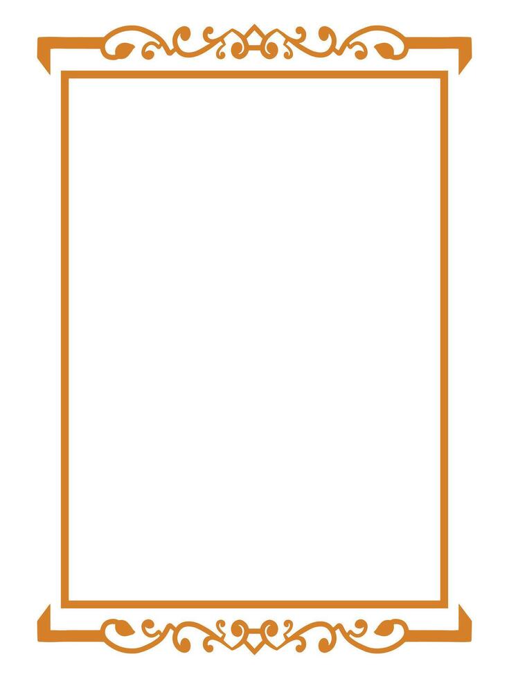 Botanical Scroll Frame with Soft Curves vector