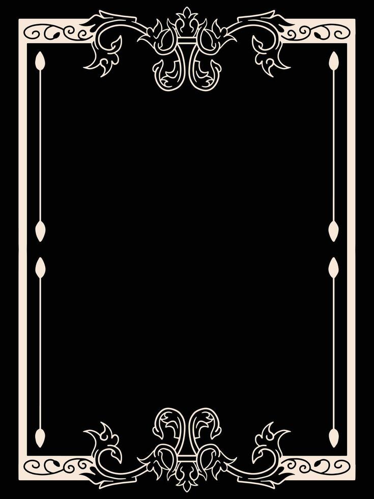 Timeless Bloom Frame with Ornamental Style vector