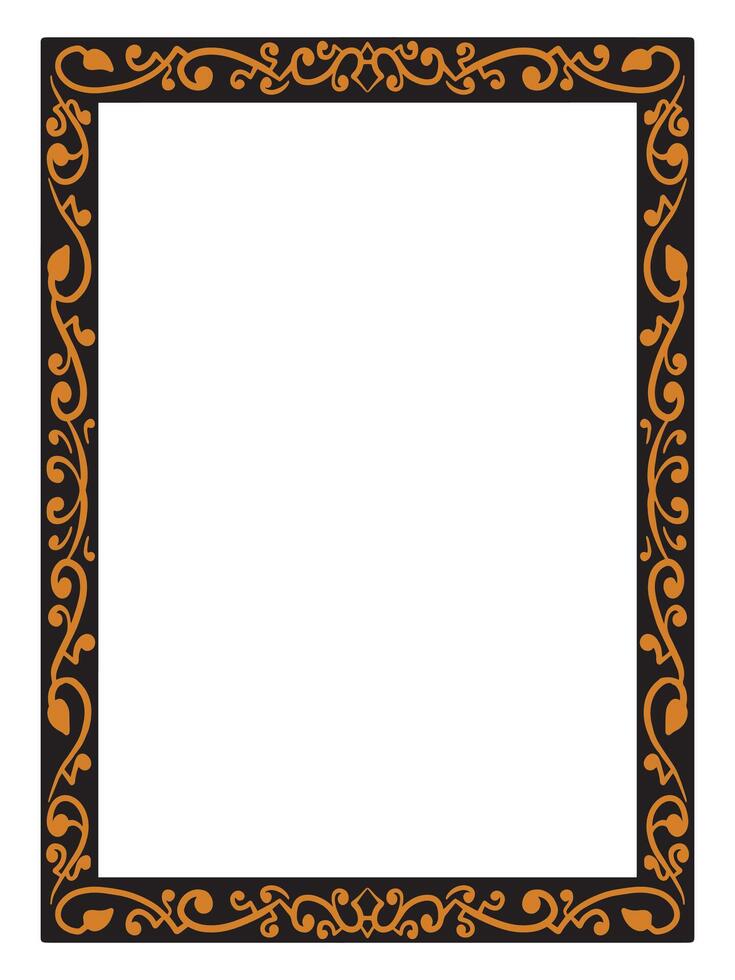 Royal Frame with Flourish Ornament Design vector
