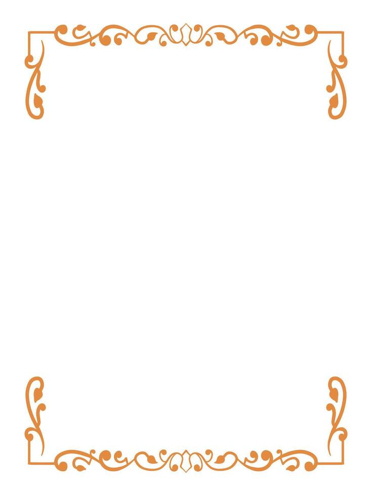 Filigree Frame with Graceful Floral Motif vector