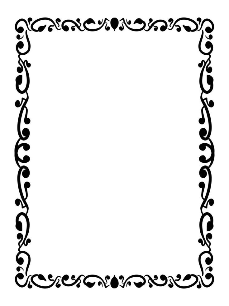 Handcrafted Ornamental Border with Vintage Charm vector