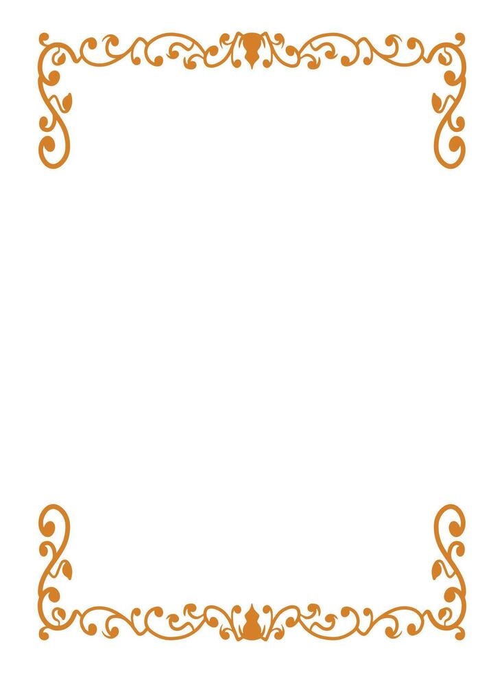 Botanical Border with Tropical Leaf and Vine Details vector