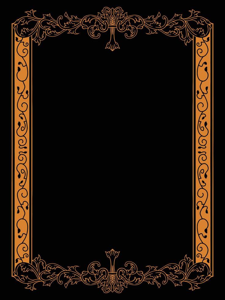 Romantic Ornamental Frame with Bloom Accents vector