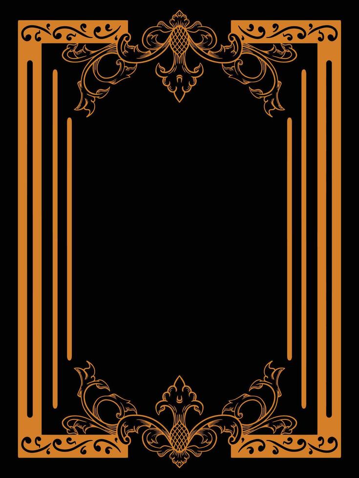 Decorative Bloom Frame in Traditional Ornament vector