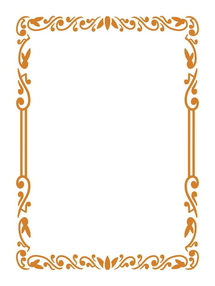 Elegant Scrollwork Ornamental Border for Invitations vector