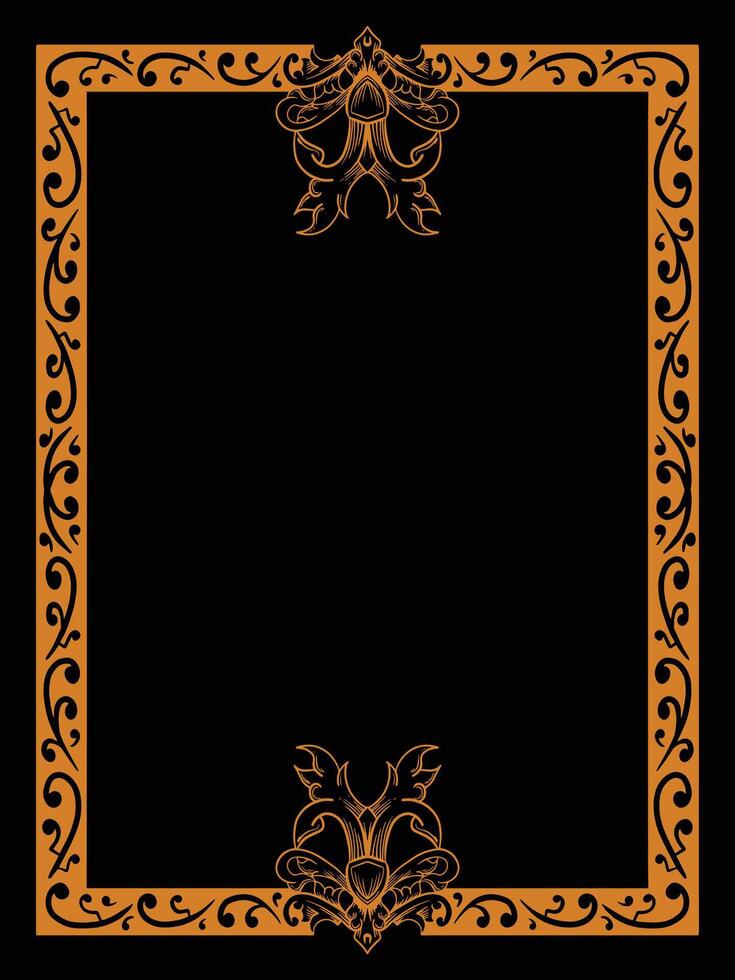 Elegant Floral Border for Invitations and Cards vector