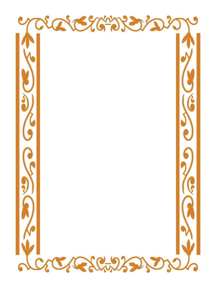 Classy Gold Ornamental Border for Diplomas vector