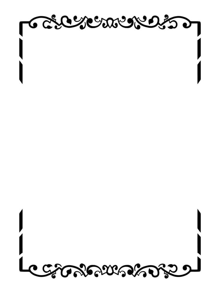 Timeless Border with Engraved Floral Details vector