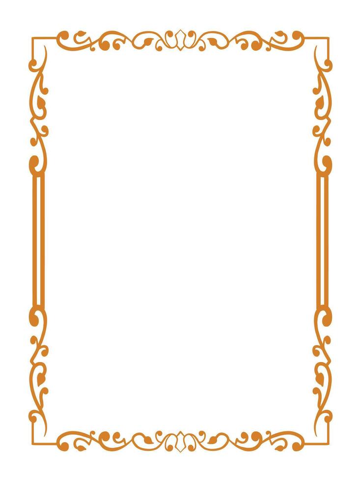 Elegant Wedding Frame with Ornamental Details vector