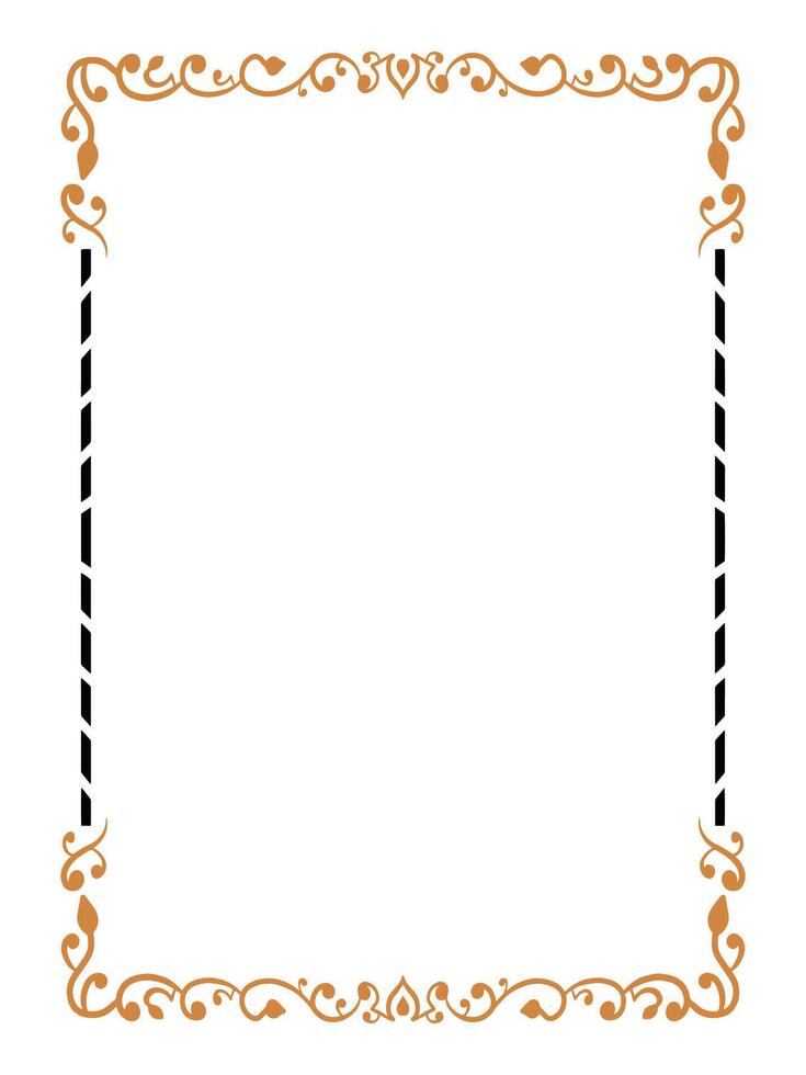 Premium Scroll Border with Floral Details vector