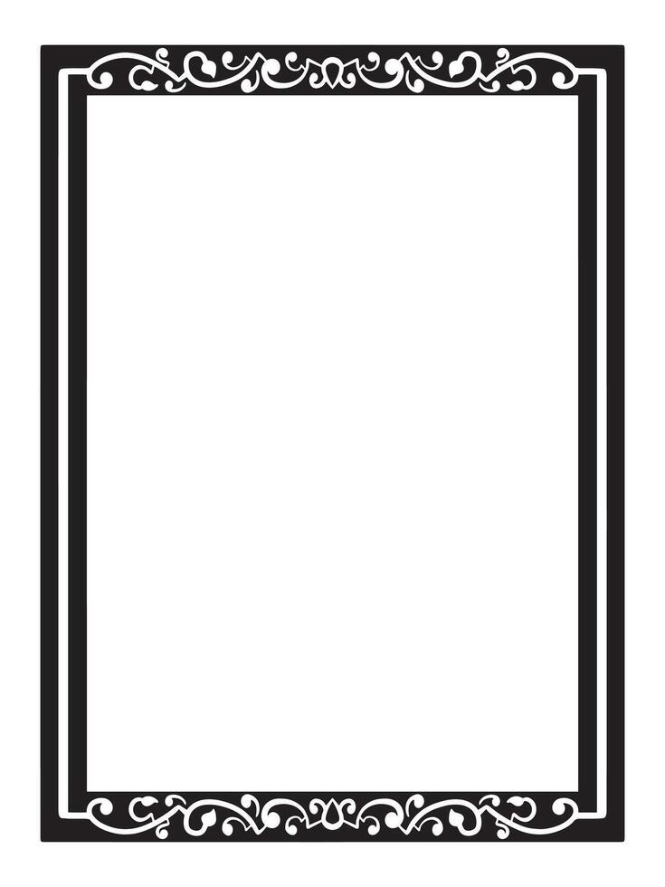 Vintage Garden Frame with Leaf Accents vector