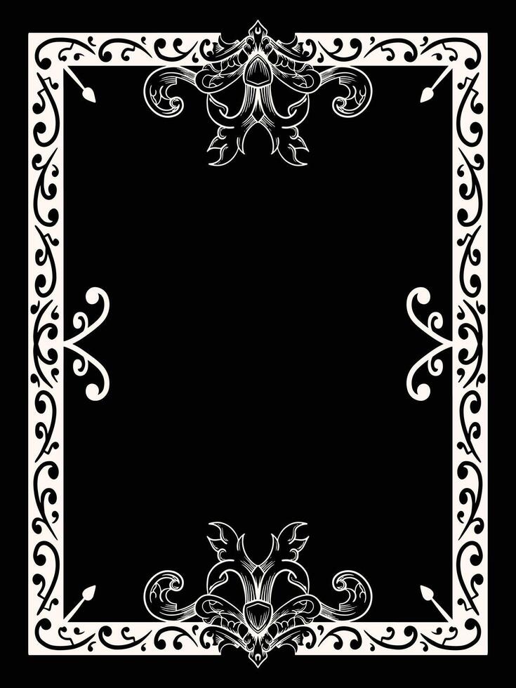 Heritage Floral Frame with Graceful Ornamentation vector