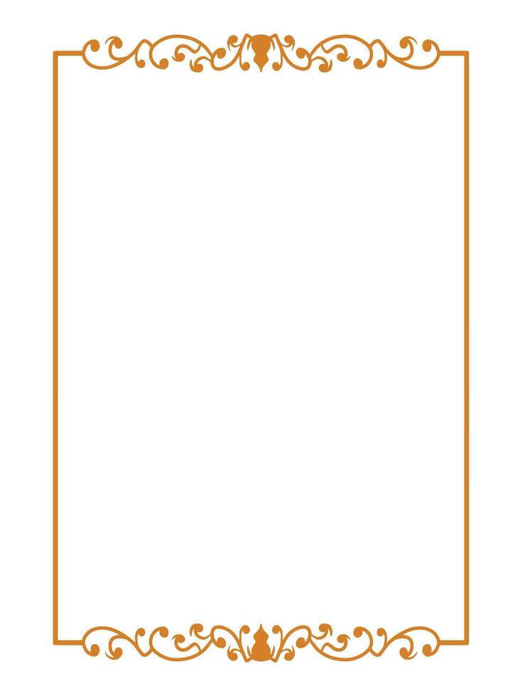 Premium Royal Ornamental Border with Scroll Elements vector