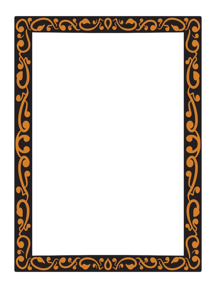 Luxury Floral Border with Intricate Detailing vector