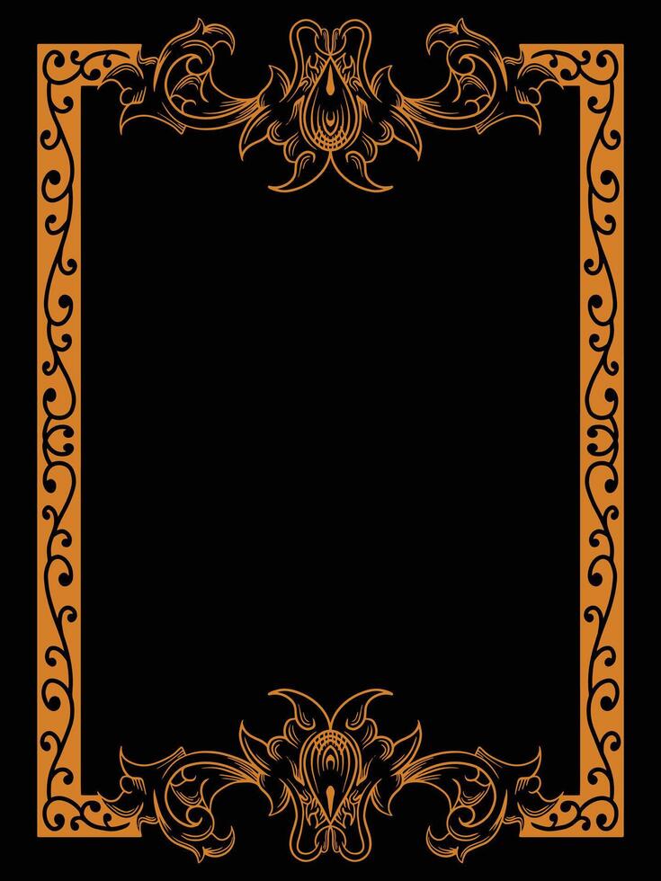Luxury Ornamental Bloom Frame for Stationery vector