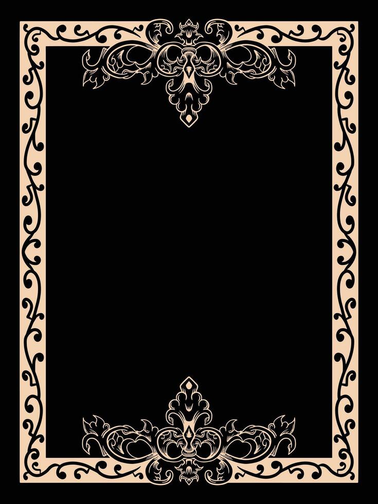 Royal Garden Frame with Ornamental Edges vector