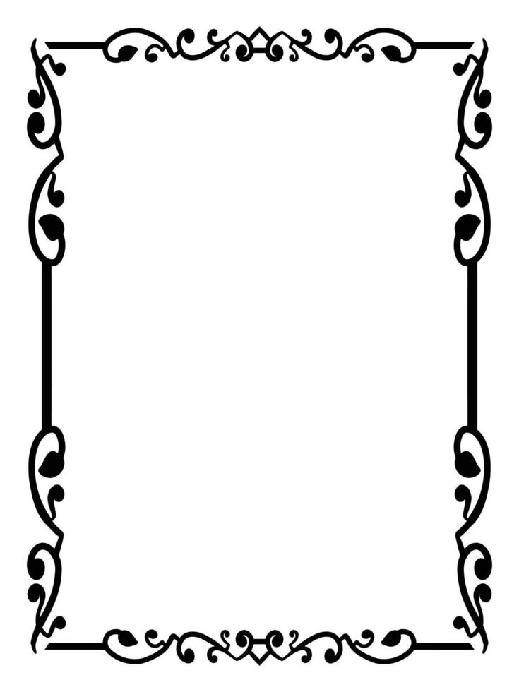 Hand-Drawn Floral Frame for Decorative Use vector