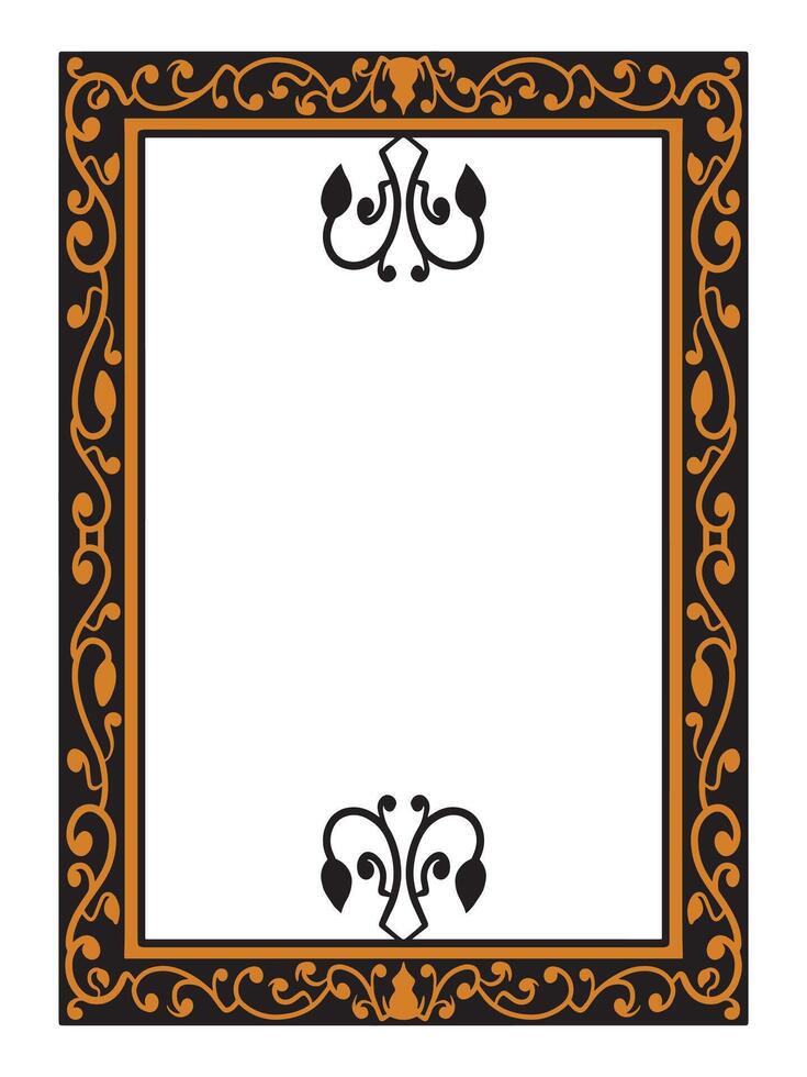 Elegant Minimalist Ornamental Frame for Wedding Invitations vector