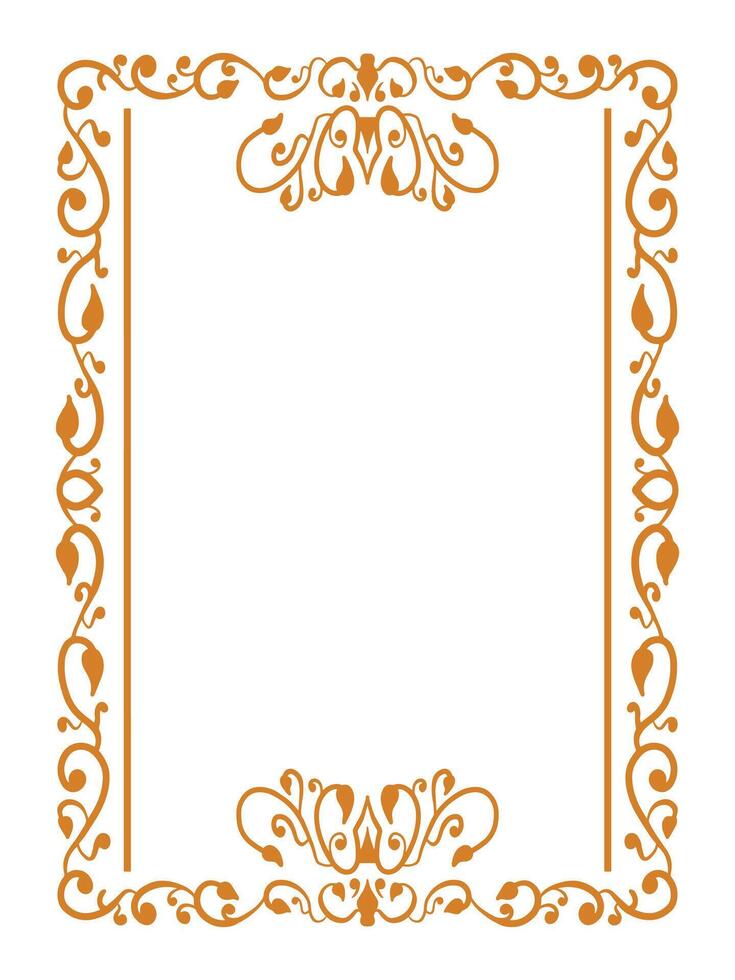 Botanical Border with Leaf and Petal Patterns vector