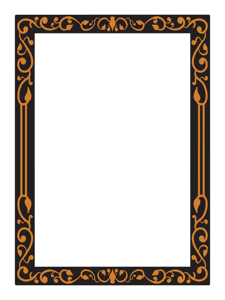 Minimalist Ornamental Border with Lines vector