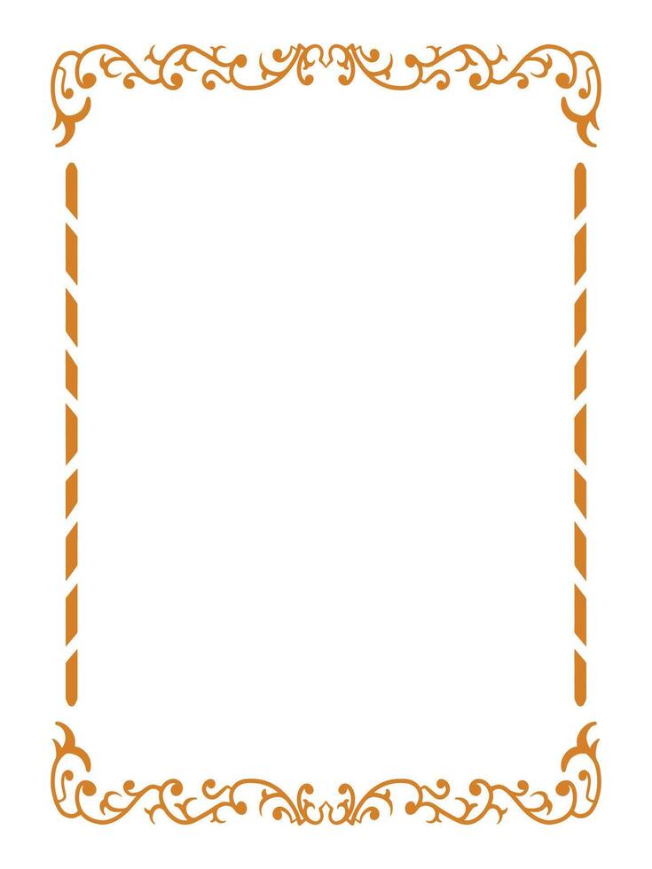 Rustic Botanical Border with Branch and Leaf Details vector