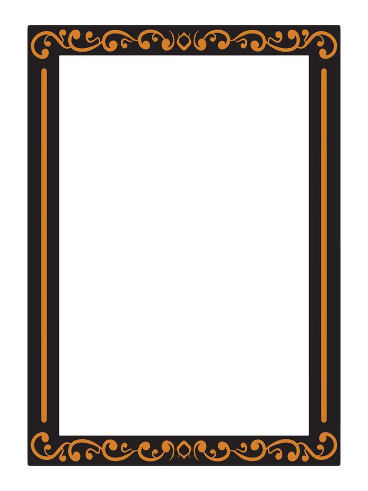 Ornamental Frame with Subtle Elegant Minimalist Curves vector