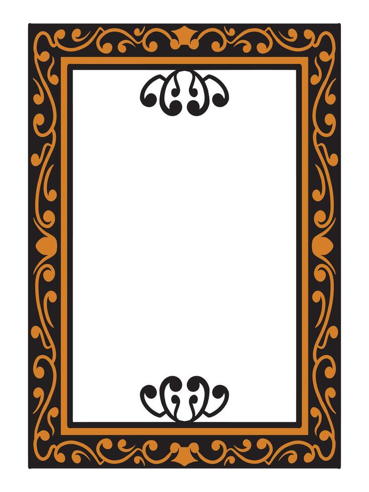 Ornamental Frame with Premium Elegant Details for Wedding Design vector