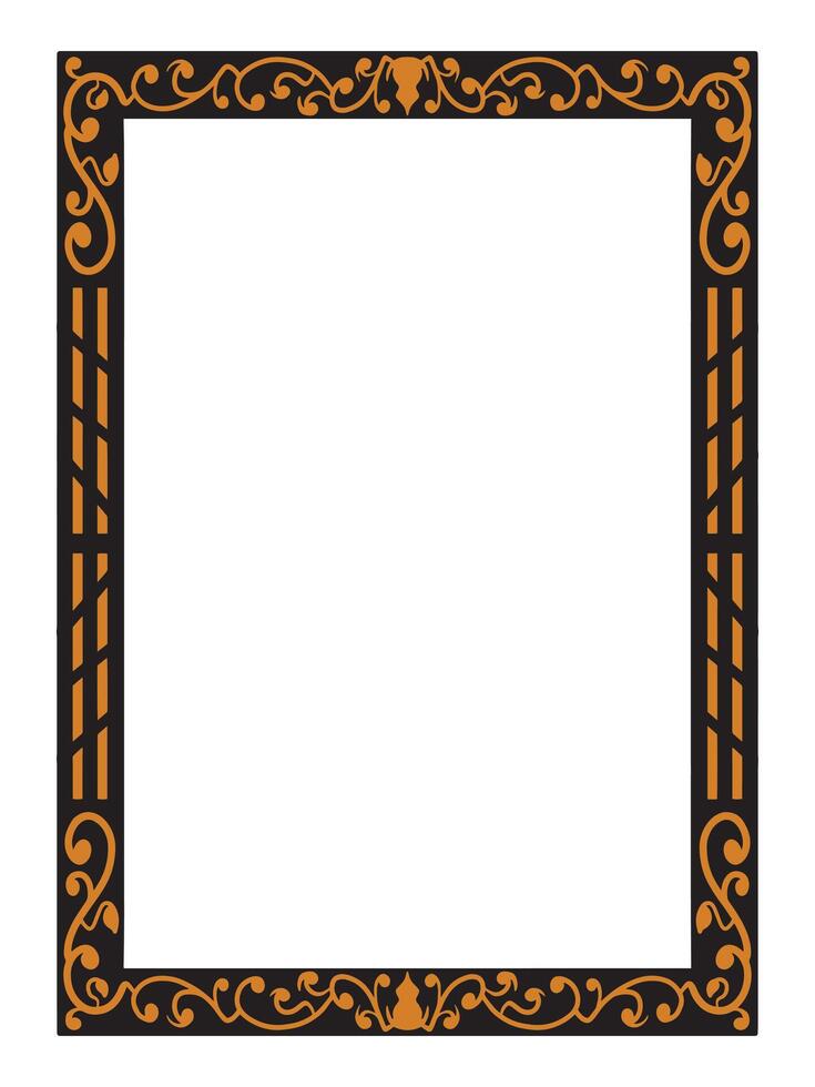 Ornamental Border with Elegant Clean Lines for High-End Design vector