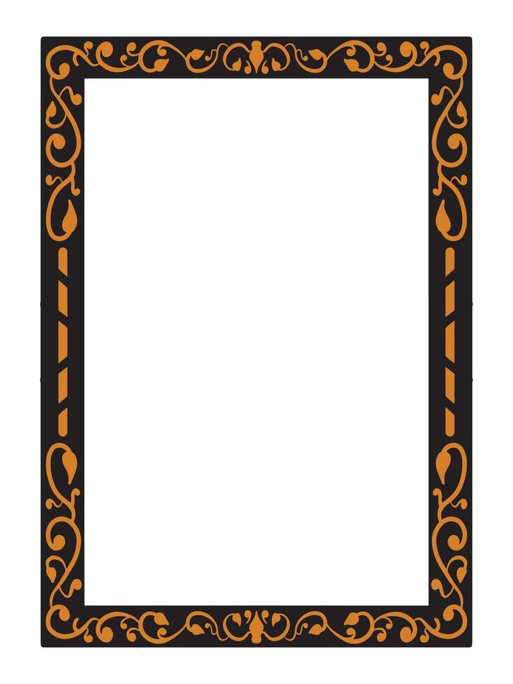 Ornamental Frame with Ornate Vintage Floral Borders vector