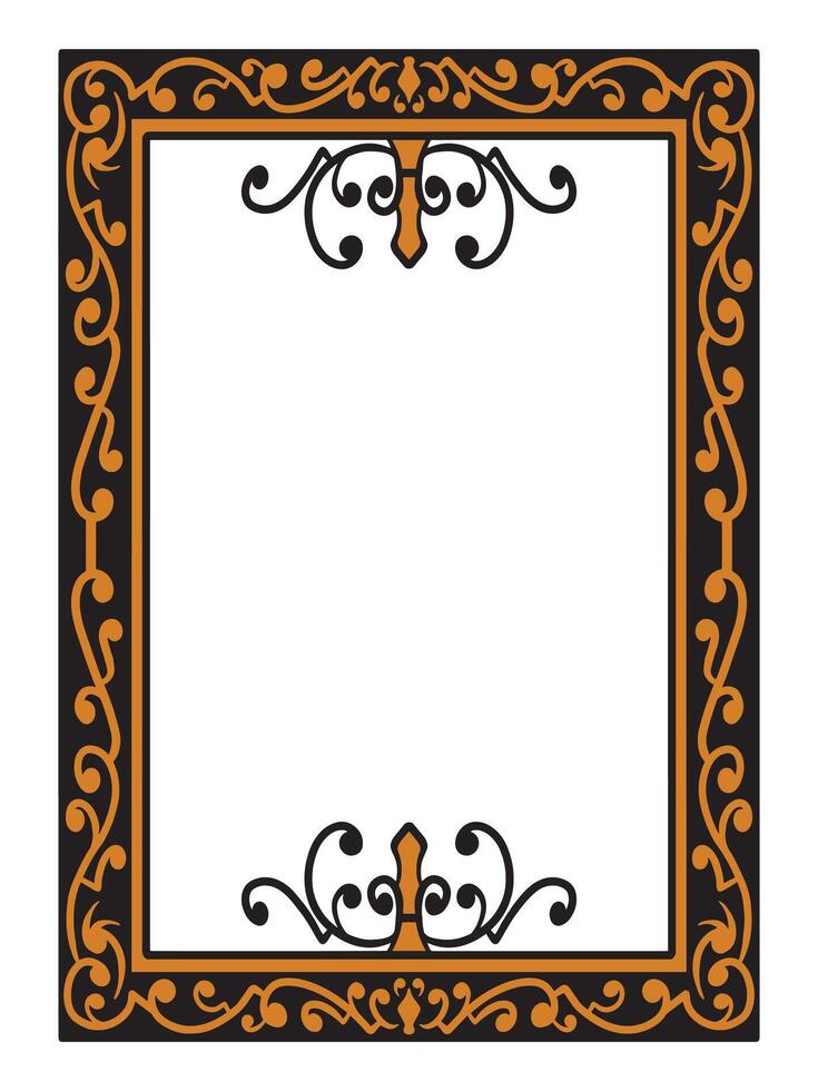 Ornamental Frame with Victorian-inspired Flourishes vector