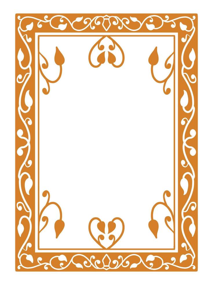 Ornamental Frame with Simple and Elegant Minimalist Patterns vector