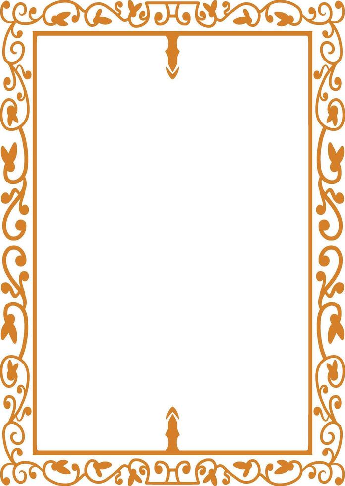 Elegant Botanical Frame with Vine and Blossom Details vector