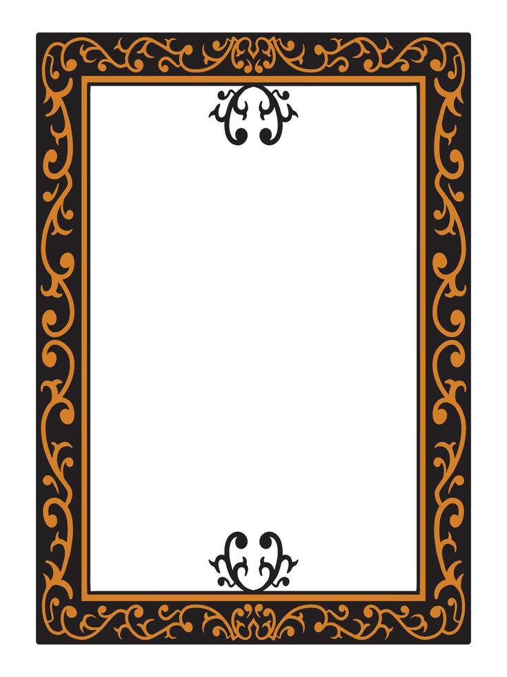 Ornamental Frame with Classic Vintage Floral Embellishments vector