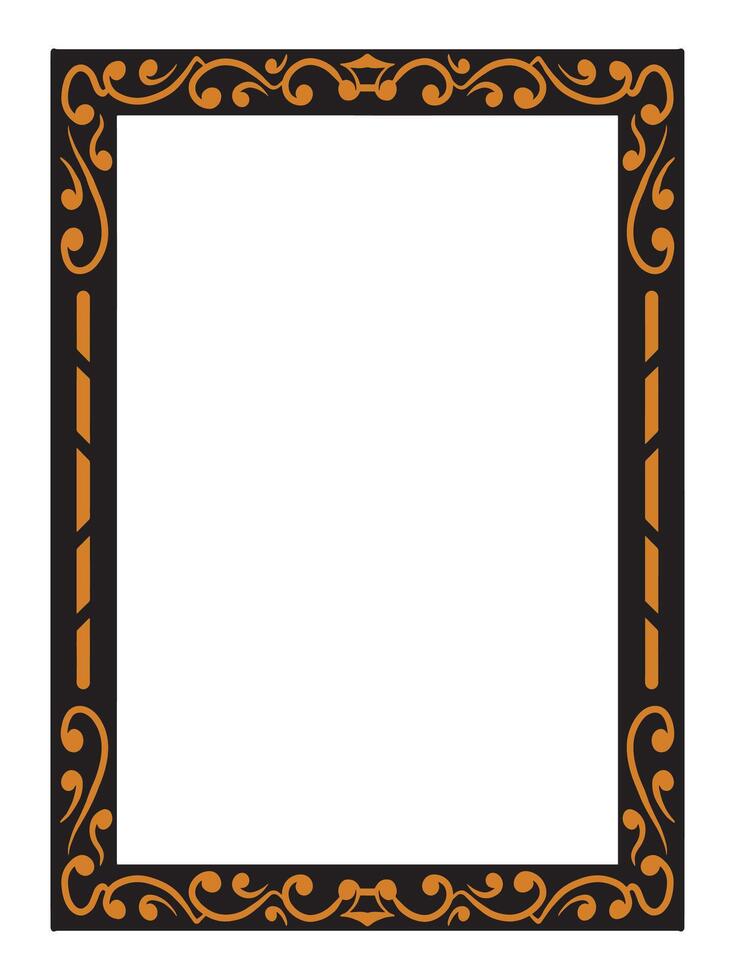 Ornamental Border with Simple Elegant Swirl Design vector