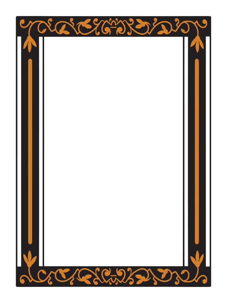 Elegant Ornamental Border with Luxurious Minimalist Flourishes vector