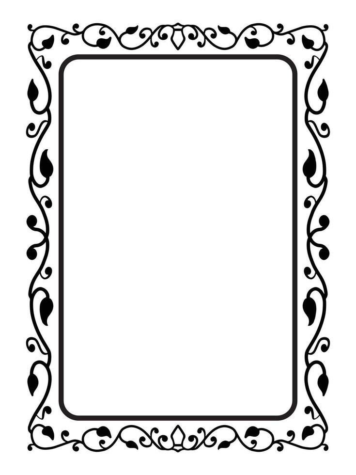 Botanical Frame with Garden-inspired Flourishes vector