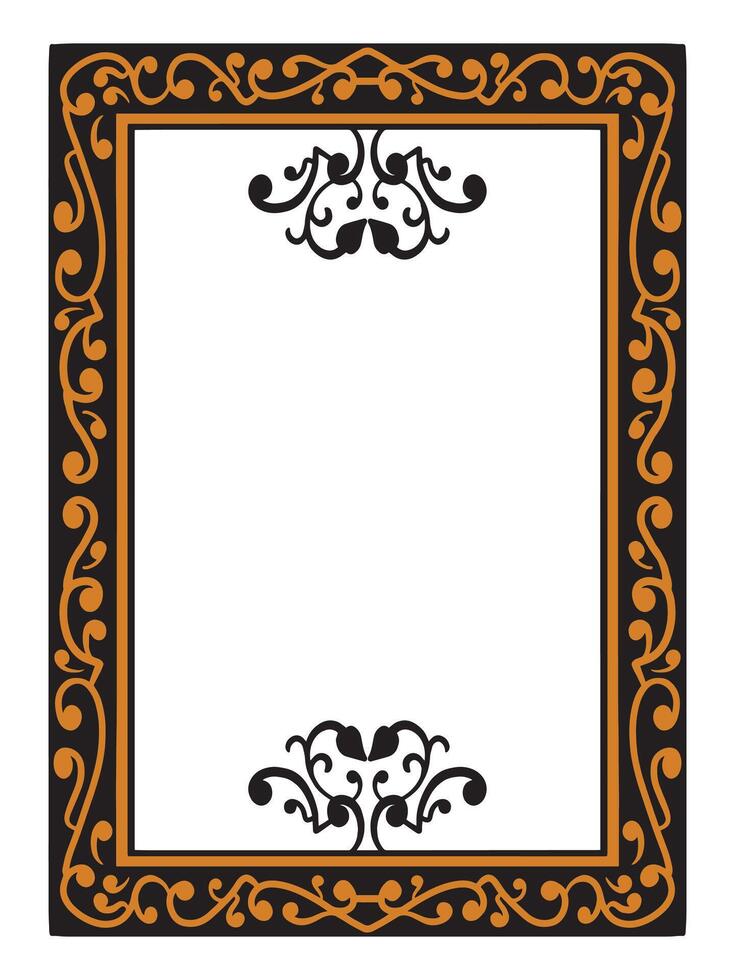 Ornamental Border with Classic Baroque Vine Patterns vector
