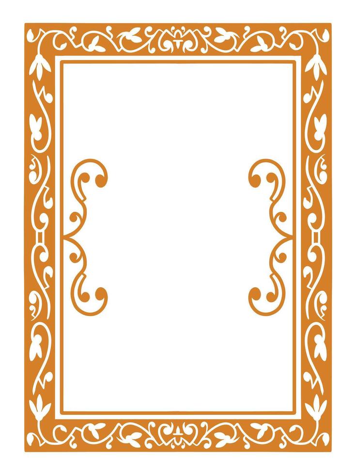 Ornamental Frame with Refined Premium Minimalist Design with Gold Accent vector