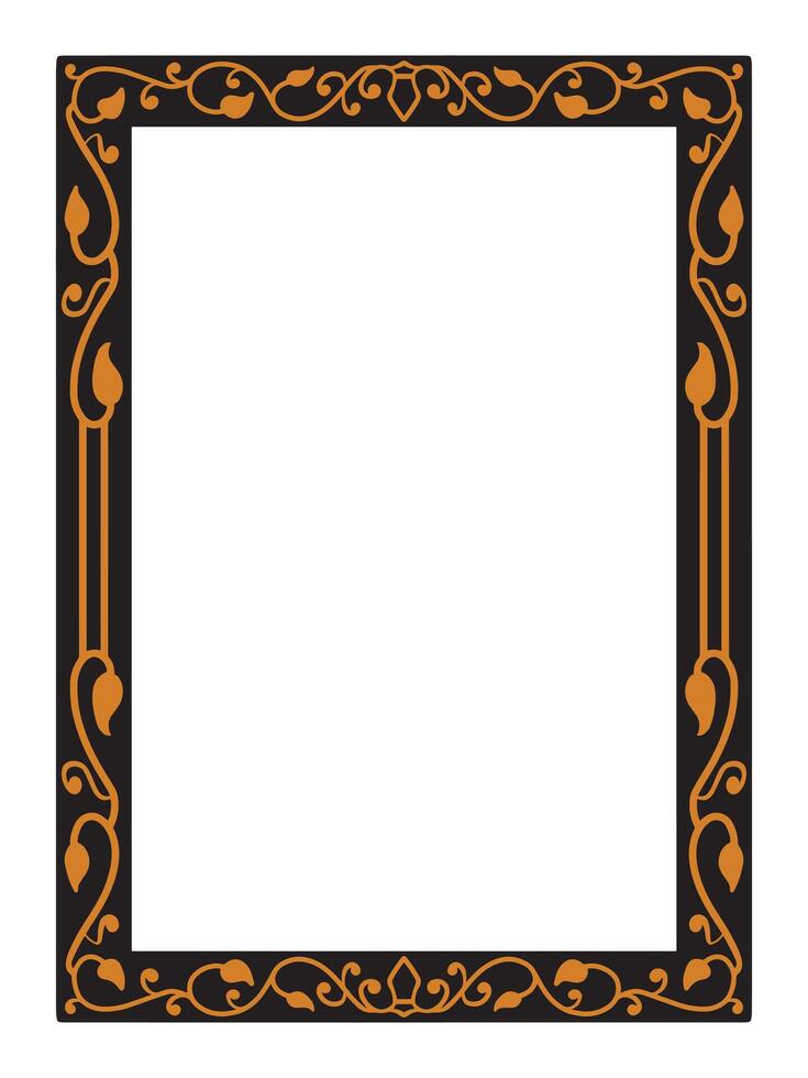 Ornamental Border with Premium Minimalist Detailing for Stationery vector