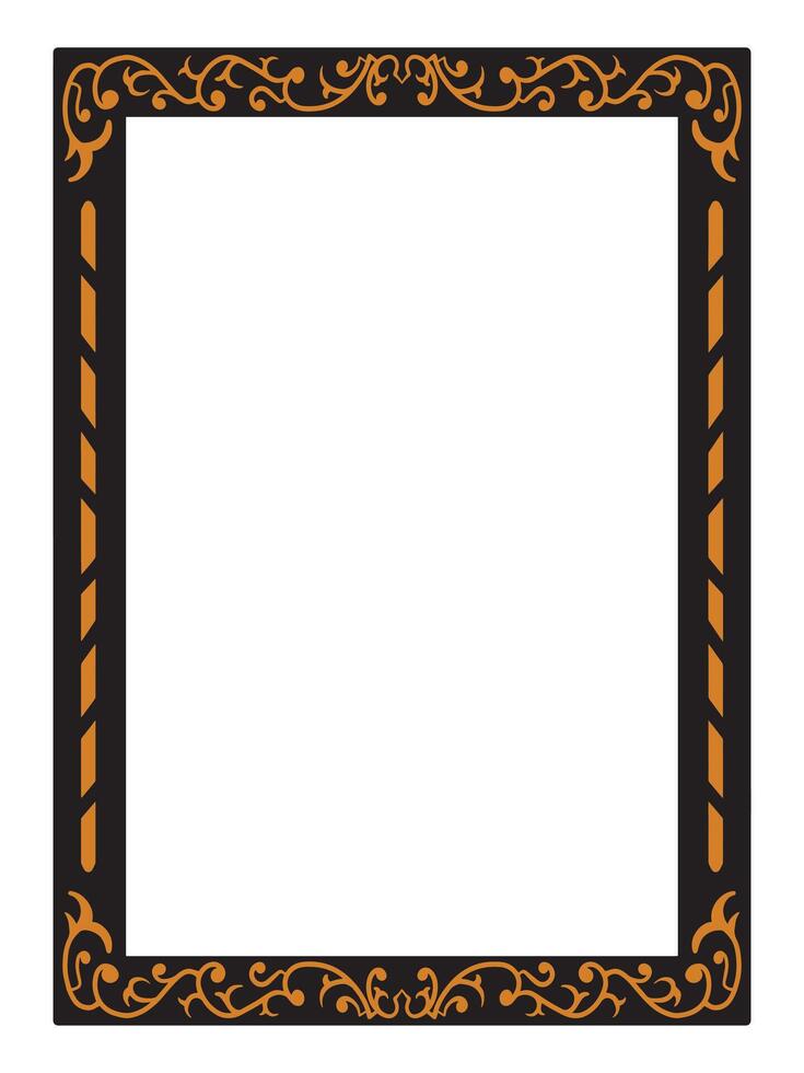 Premium Ornamental Border with Clean Minimalist Details vector