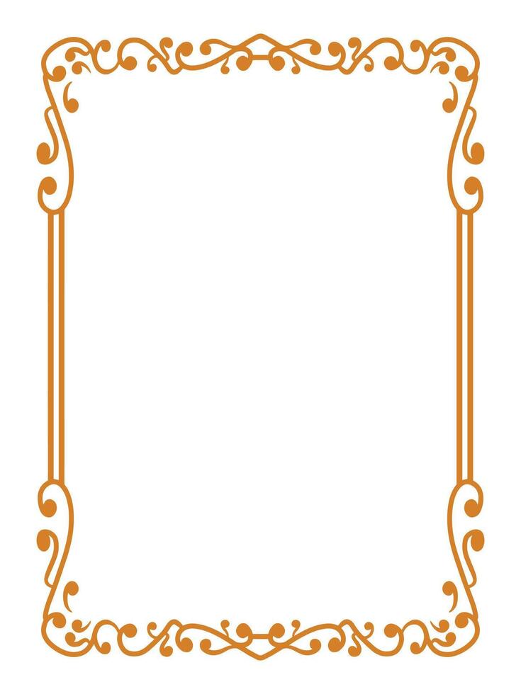 Botanical Border with Rustic Leaf and Blossom Flourishes vector