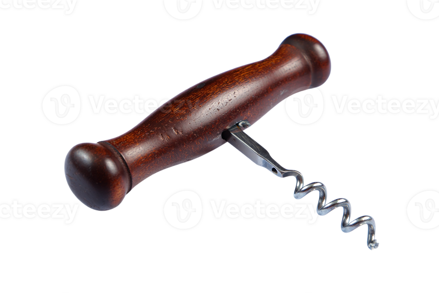 A Classic Wooden Handle Corkscrew an Essential Tool for Wine Lovers and Bartenders png