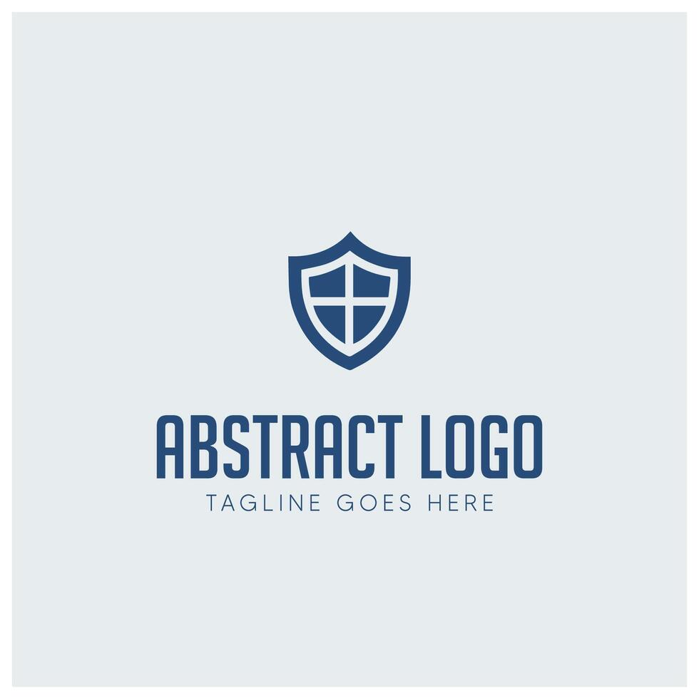 abstract shield logo design vector