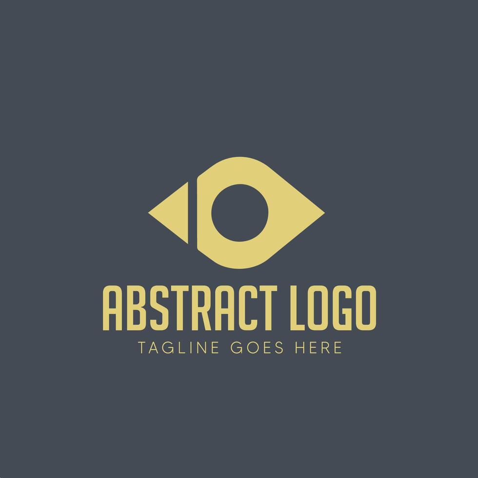 abstract logo design with a yellow eye vector