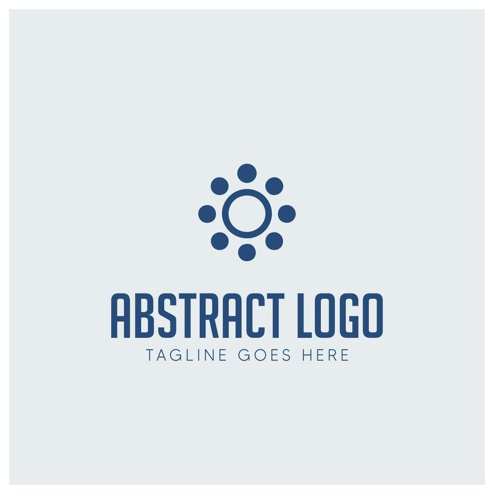 abstract logo design template with circles vector