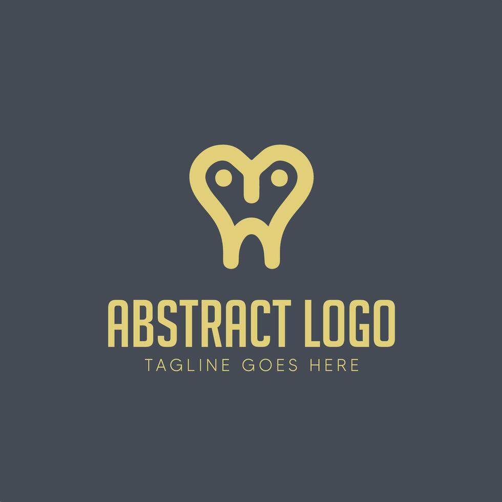 abstract logo design for a dental clinic vector
