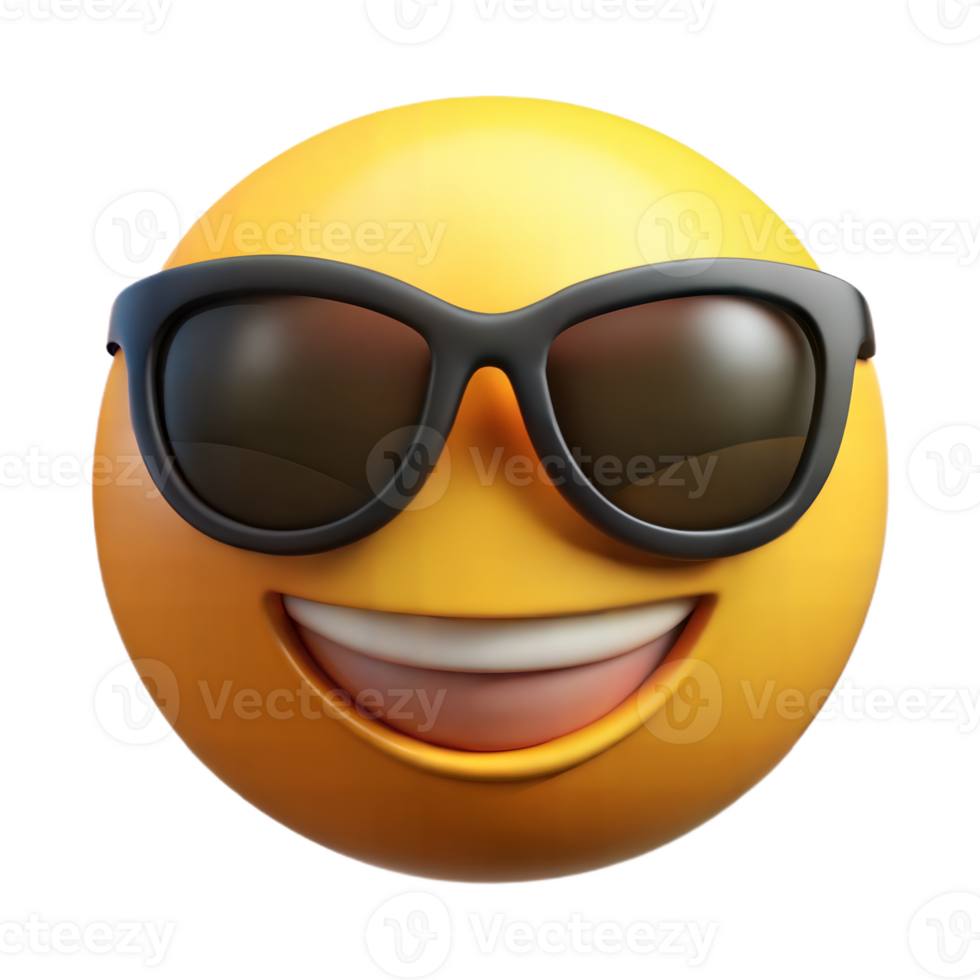 Smiling Emoji Wearing Sunglasses Illustration Of Fun And Happiness Expression png
