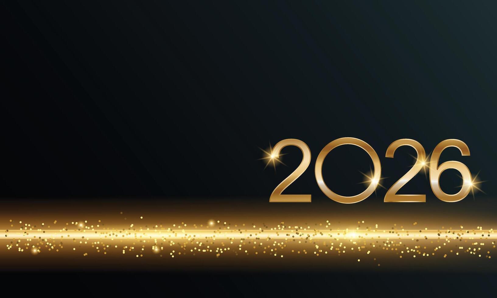 new year 2026 .fireworks on dark night background with text vector